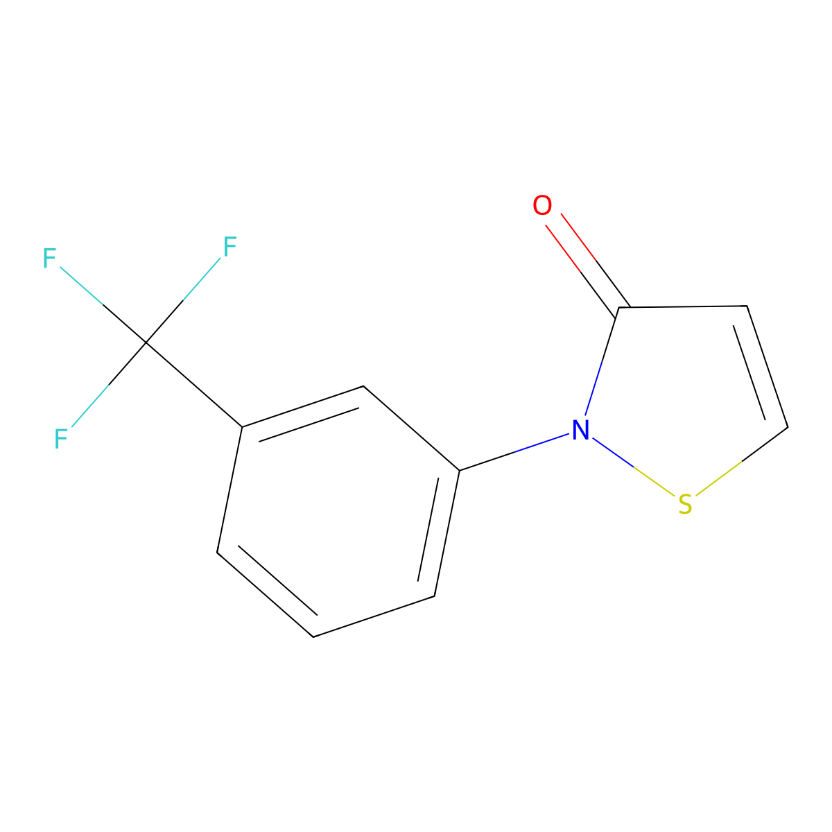 2-[3-(Trifluoromethyl)phenyl]-4-isothiazoline-3-one molecular structure, CAS 220862-87-3