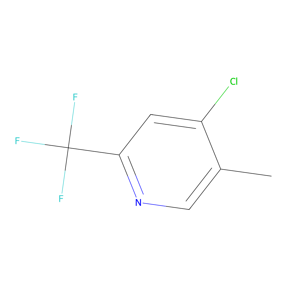 4-Chloro-5-methyl-2-(trifluoromethyl)pyridine molecular structure, CAS 220870-80-4