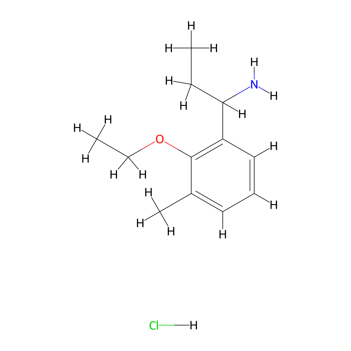 1-(2-Ethoxy-3-methyl-phenyl)-propylamine hydrochloride molecular structure, CAS 2208779-80-8