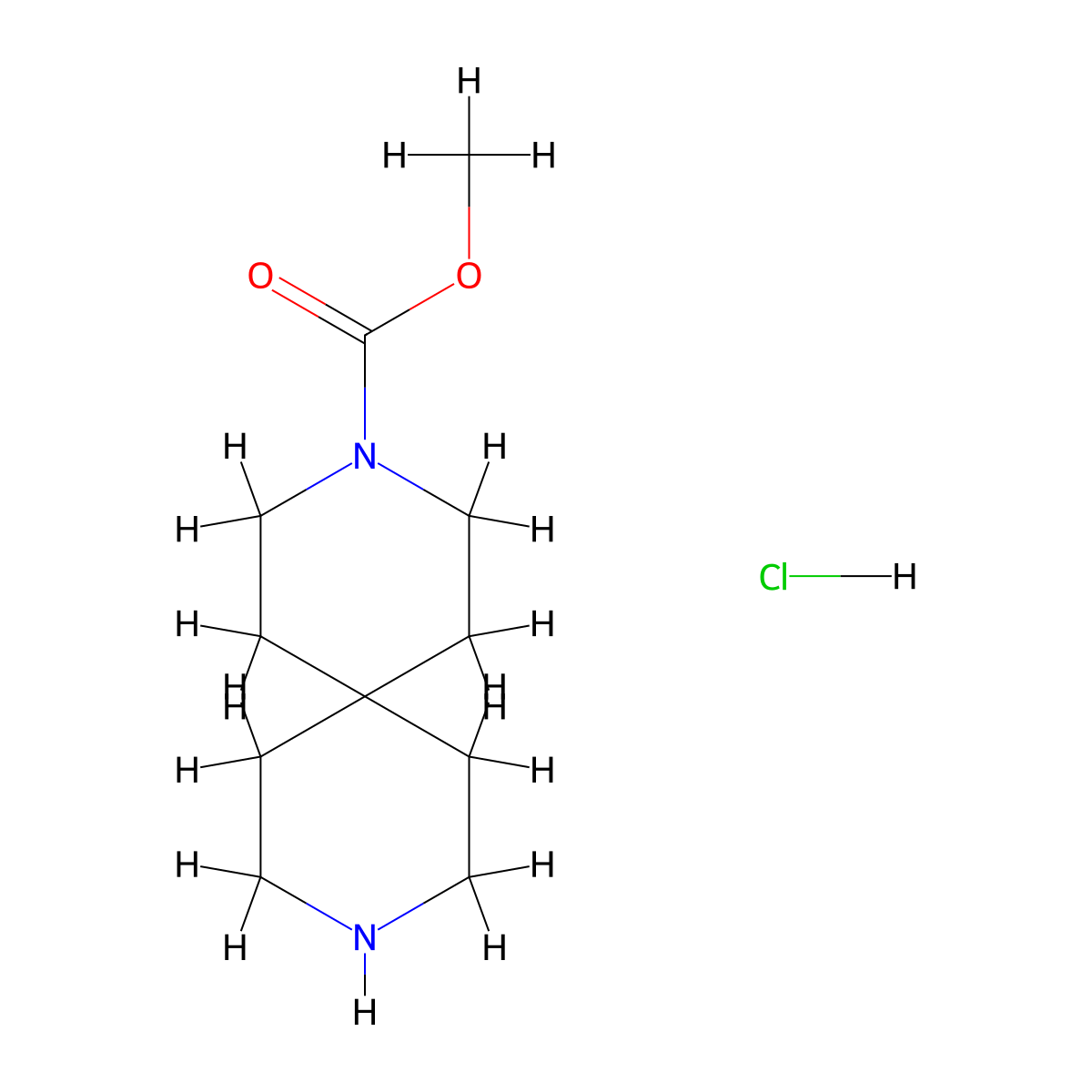 Methyl 3,9-Diazaspiro[5.5]Undecane-3-Carboxylate Hydrochloride molecular structure, CAS 2208780-43-0