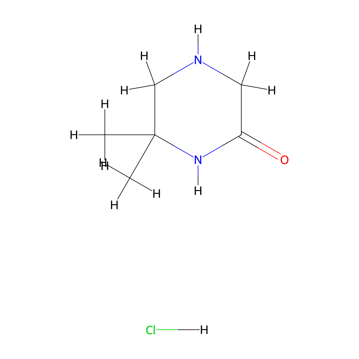 6,6-Dimethylpiperazin-2-one hydrochloride molecular structure, CAS 2208785-62-8