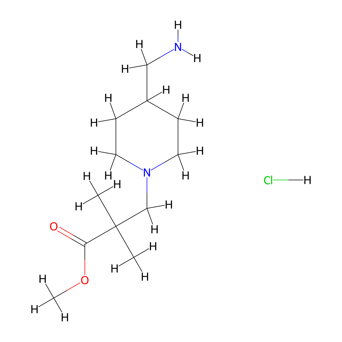 3-(4-Aminomethylpiperidin-1-yl)-2,2-dimethylpropionic acid methyl ester hydrochloride molecular structure, CAS 2208788-27-4