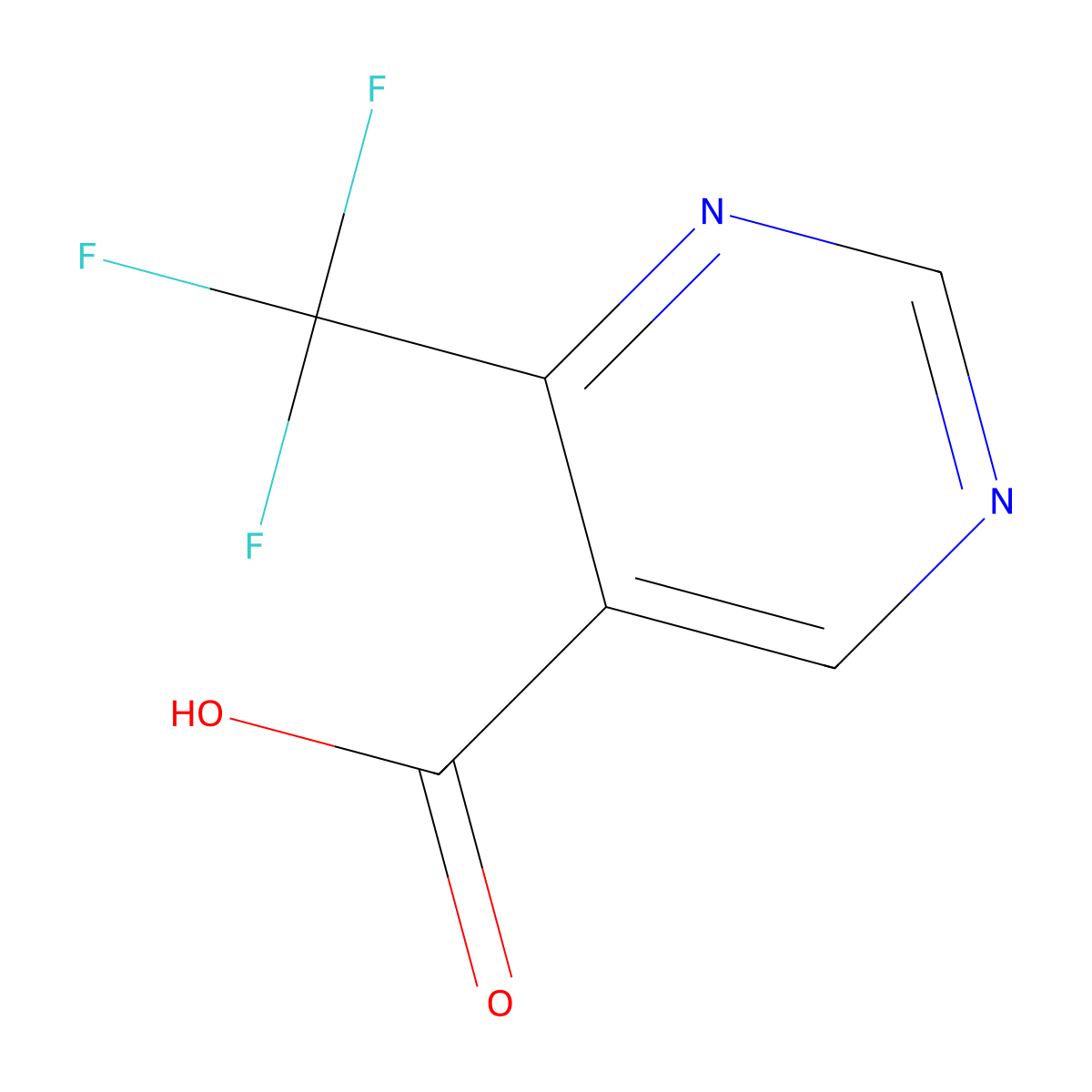 4-(trifluoromethyl)pyrimidine-5-carboxylic Acid molecular structure, CAS 220880-12-6