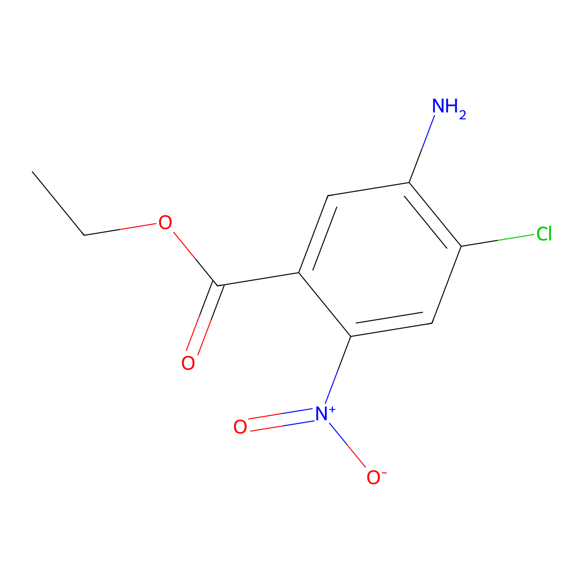 Ethyl 5-amino-4-chloro-2-nitrobenzoate molecular structure, CAS 2208821-82-1