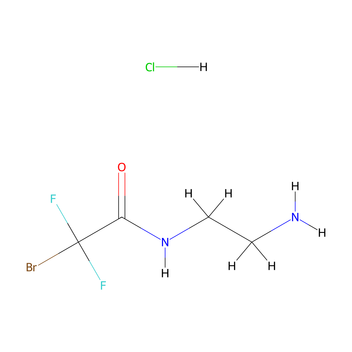 N-(2-aminoethyl)-2-bromo-2,2-difluoroacetamide hydrochloride molecular structure, CAS 2208822-80-2