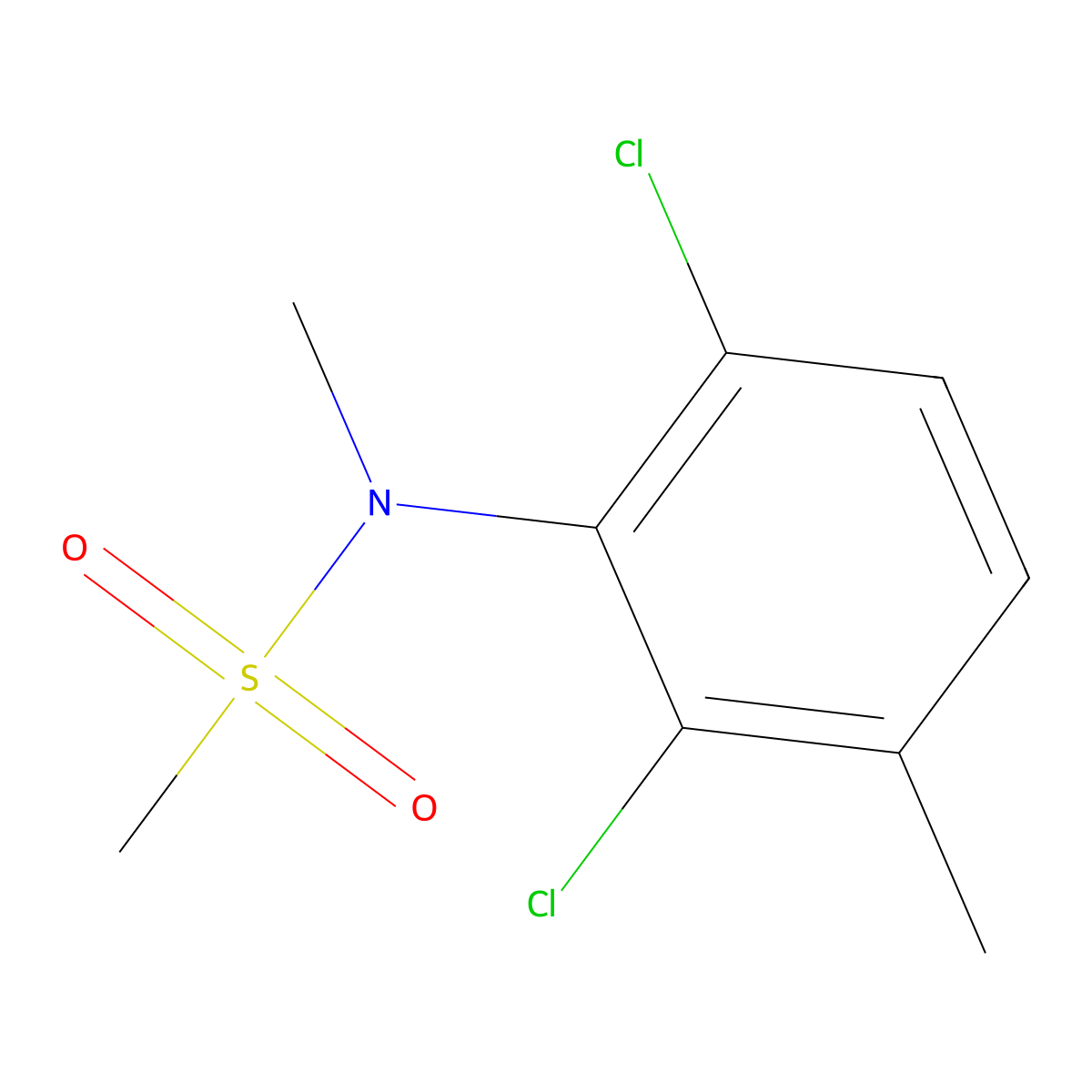 N-(2,6-dichloro-3-methylphenyl)-N-methylmethanesulfonamide molecular structure, CAS 2208822-93-7
