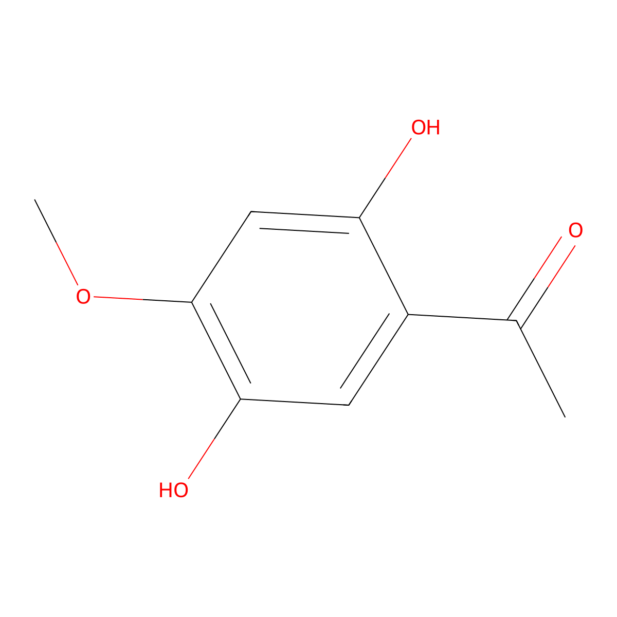1-(2,5-Dihydroxy-4-methoxyphenyl)ethan-1-one molecular structure, CAS 22089-12-9