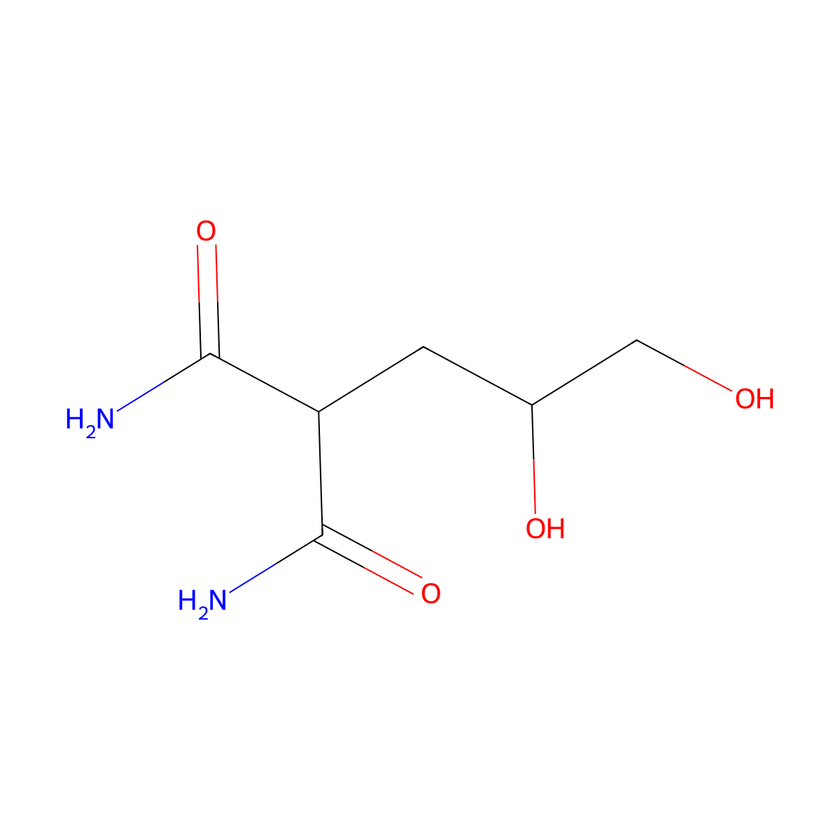 2-(2,3-Dihydroxypropyl)propanediamide molecular structure, CAS 2209-06-5