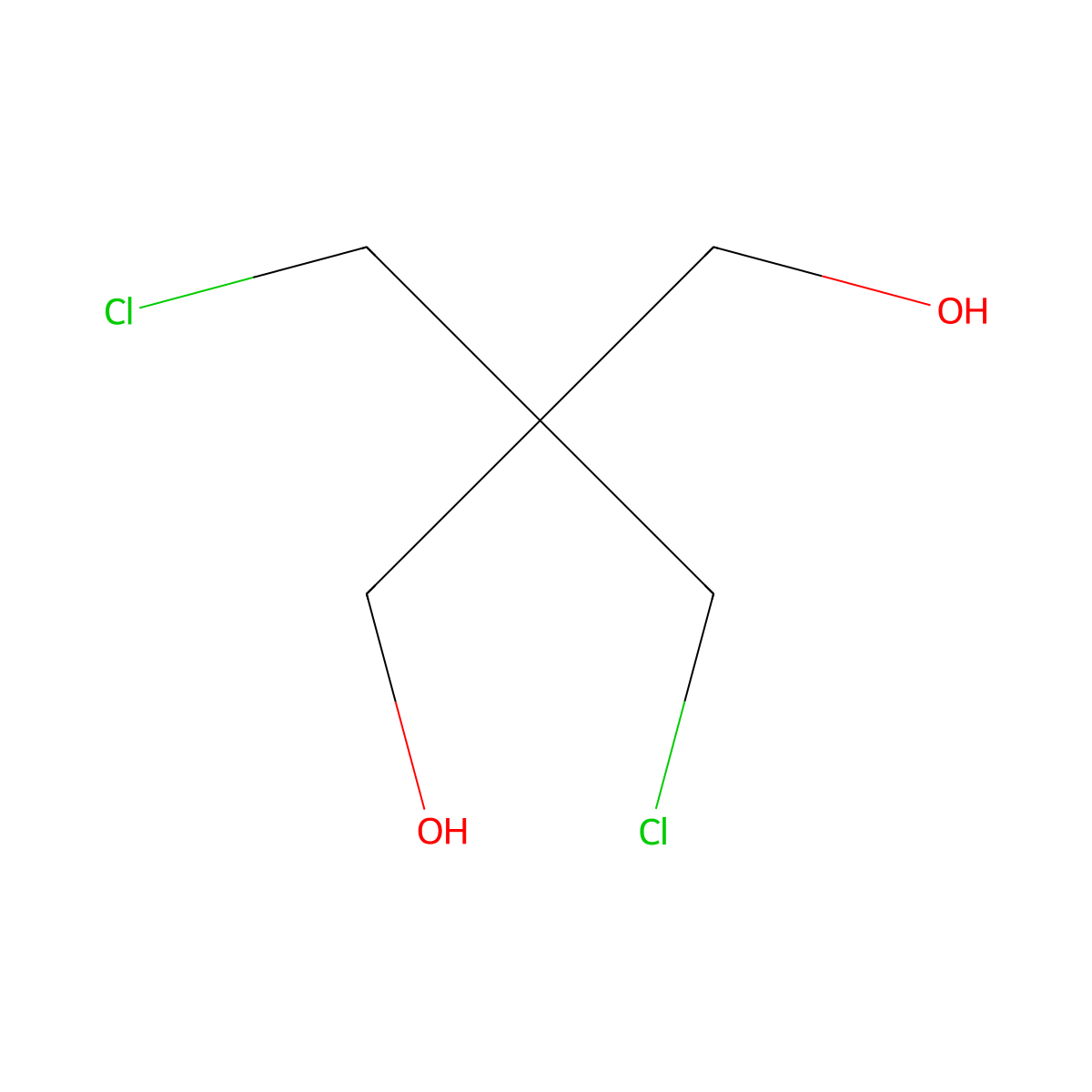 2,2-Bis(chloromethyl)-1,3-propanediol molecular structure, CAS 2209-86-1