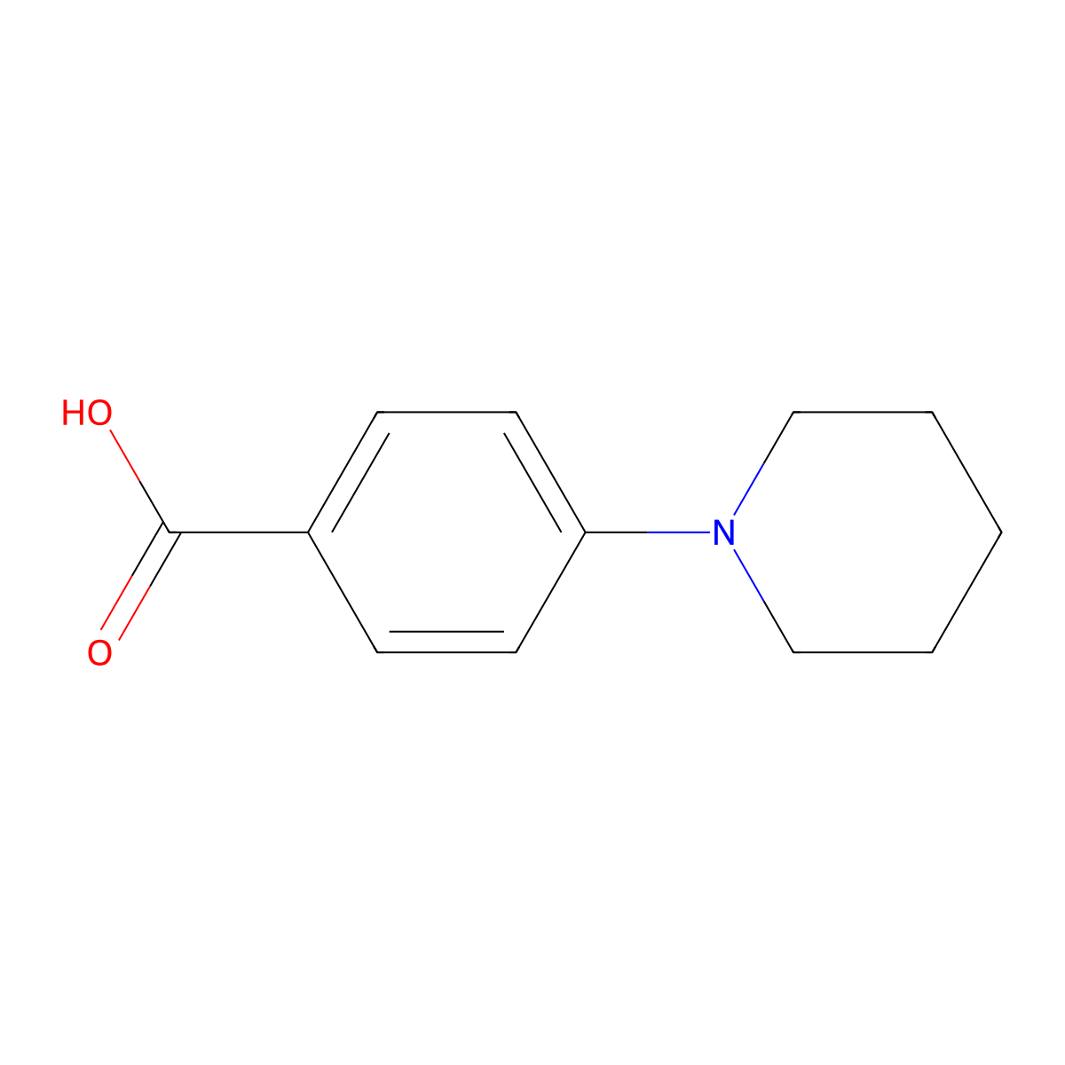 4-(Piperidin-1-yl)benzoic acid molecular structure, CAS 22090-24-0