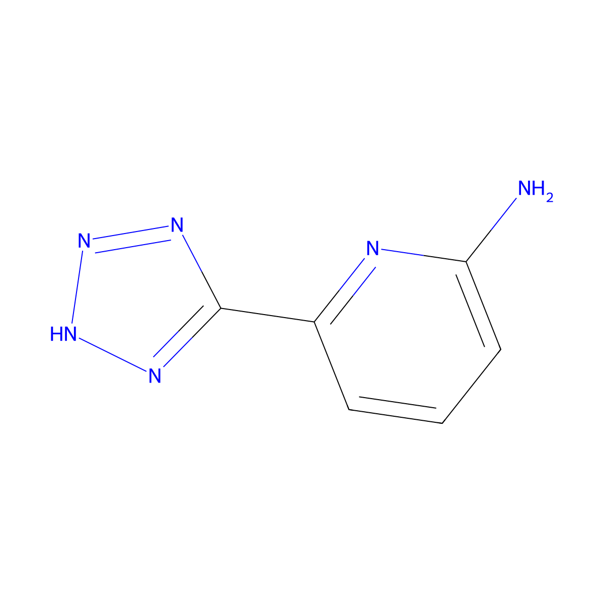 6-(2H-1,2,3,4-tetrazol-5-yl)pyridin-2-amine molecular structure, CAS 2209028-51-1