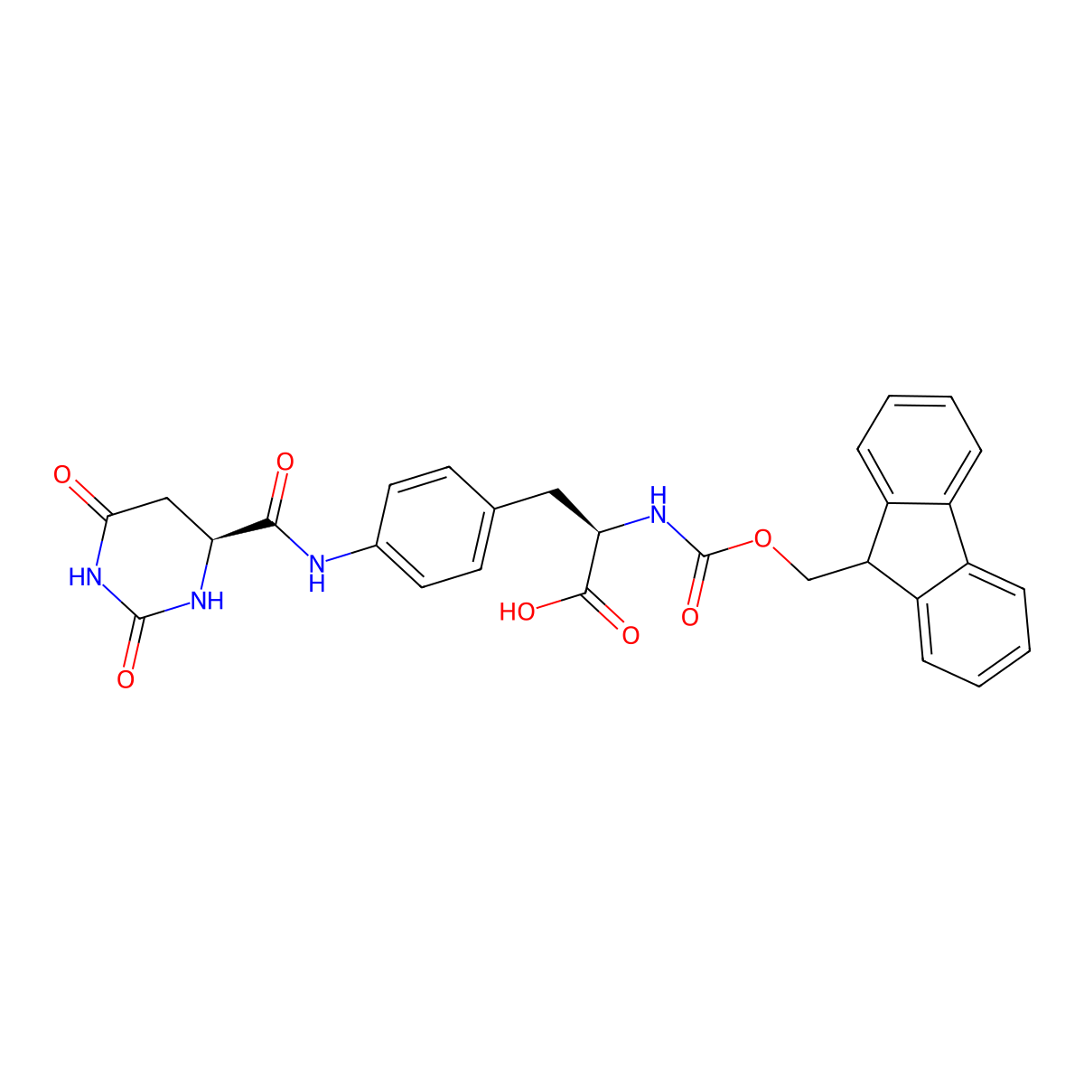 Fmoc-D-4-Aminophe(L-Hydroorotyl) molecular structure, CAS 2209043-45-6