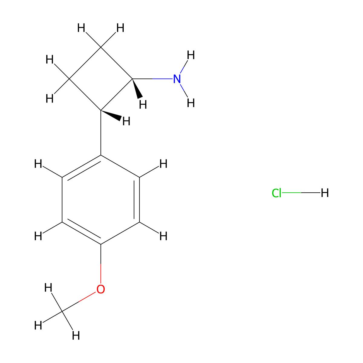 rac-(1R,2R)-2-(4-methoxyphenyl)cyclobutan-1-amine hydrochloride molecular structure, CAS 2209078-70-4