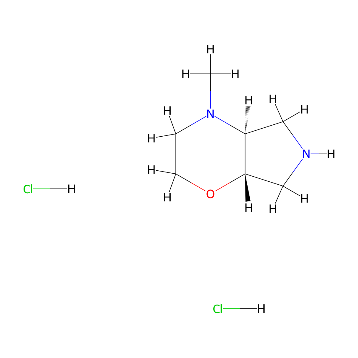 rac-(4aS,7aS)-4-methyloctahydropyrrolo[3,4-b][1,4]oxazine dihydrochloride molecular structure, CAS 2209078-71-5