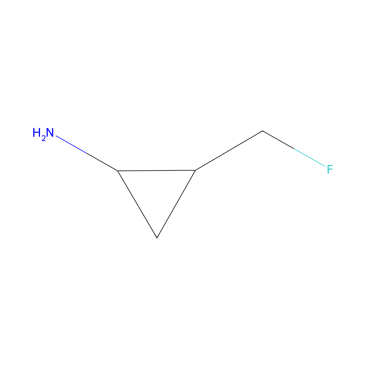 rac-(1R,2R)-2-(fluoromethyl)cyclopropan-1-amine molecular structure, CAS 2209079-09-2