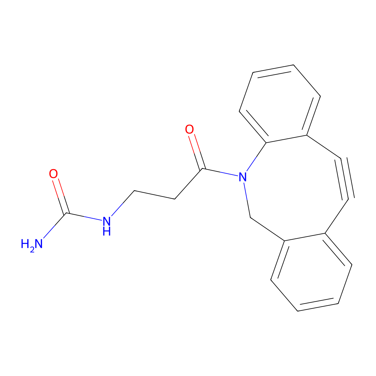 N-[3-(11,12-Didehydrodibenz[b,f]azocin-5(6H)-yl)-3-oxopropyl]urea molecular structure, CAS 2209085-45-8