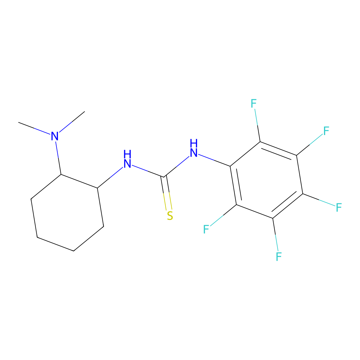 1-((1S,2S)-2-(Dimethylamino)cyclohexyl)-3-(perfluorophenyl)thiourea molecular structure, CAS 2209086-92-8