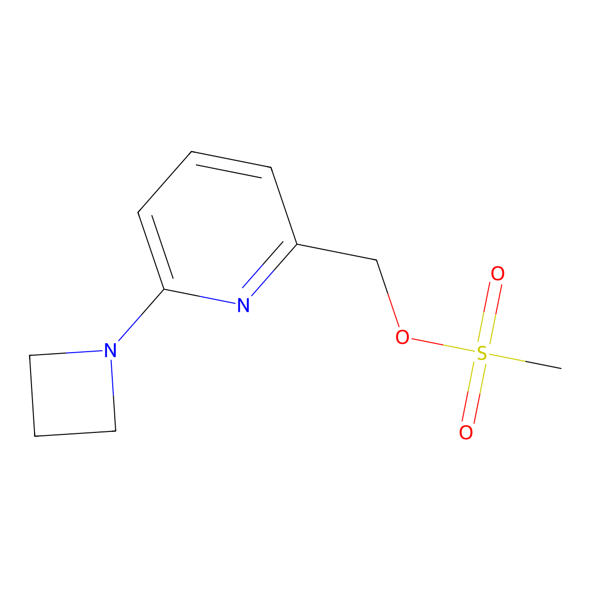 (6-(Azetidin-1-YL)pyridin-2-YL)methyl methanesulfonate molecular structure, CAS 2209087-18-1