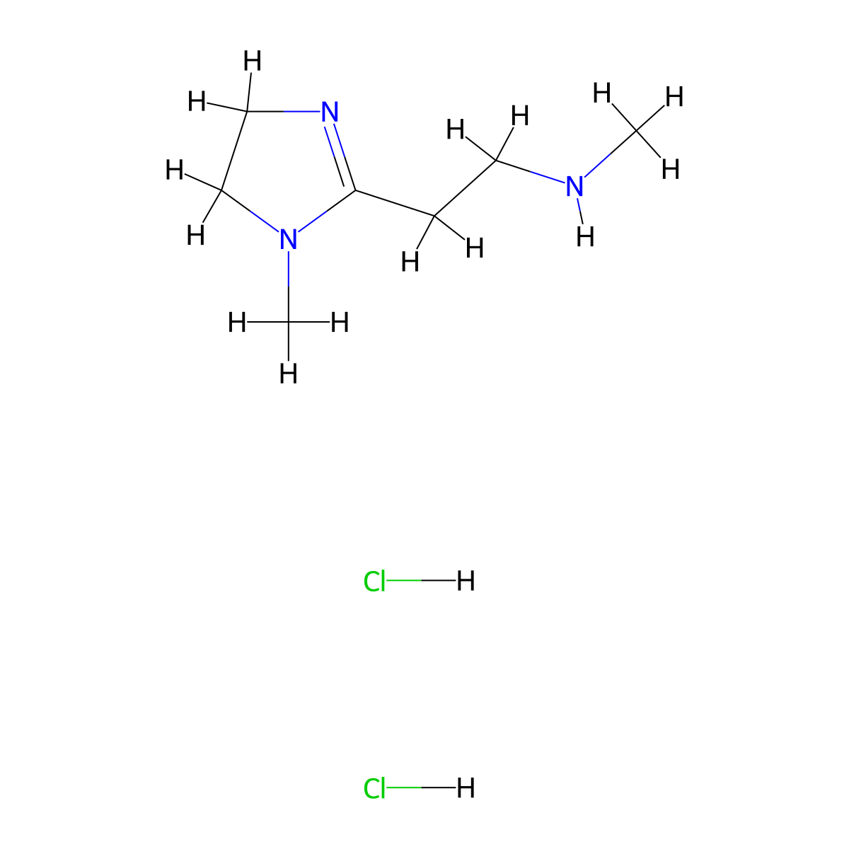 methyl(2-(1-methyl-4,5-dihydro-1H-imidazol-2-yl)ethyl)amine dihydrochloride molecular structure, CAS 2209090-51-5