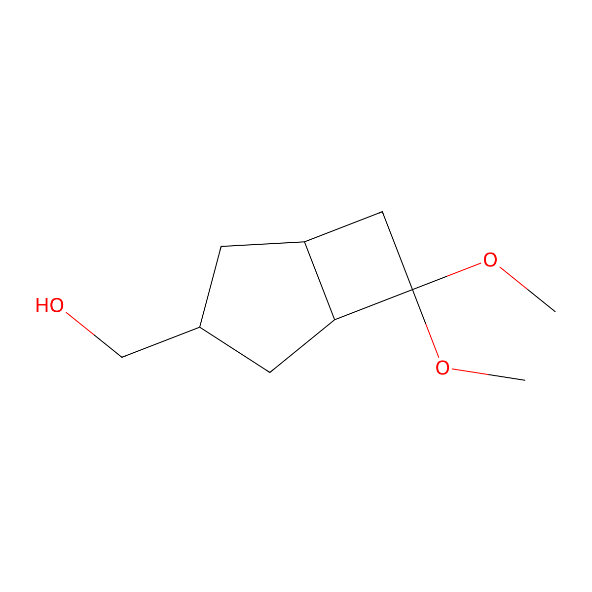 [(1S,5S)-6,6-Dimethoxy-3-bicyclo[3.2.0]heptanyl]methanol molecular structure, CAS 2209096-66-0