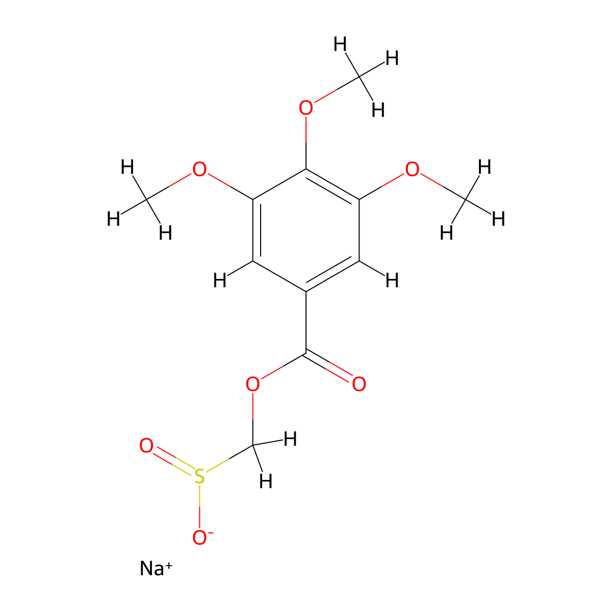 Sodium (3,4,5-trimethoxybenzoyloxy)methanesulfinate molecular structure, CAS 2209100-02-5