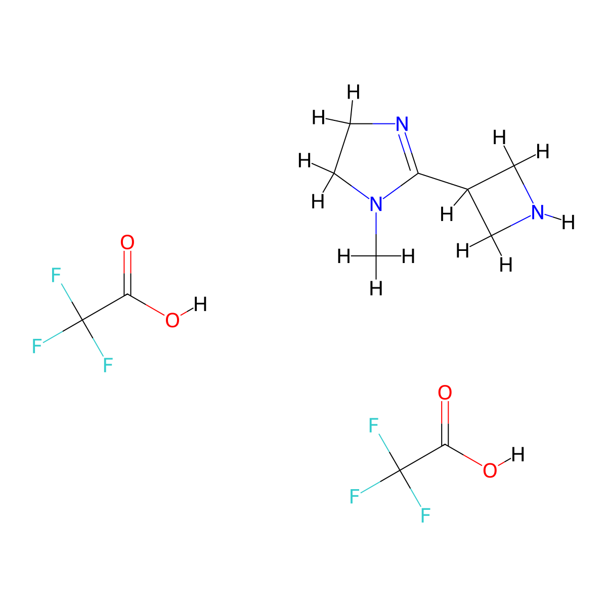 2-(Azetidin-3-yl)-1-methyl-4,5-dihydro-1h-imidazole; bis(trifluoroacetic acid) molecular structure, CAS 2209112-17-2