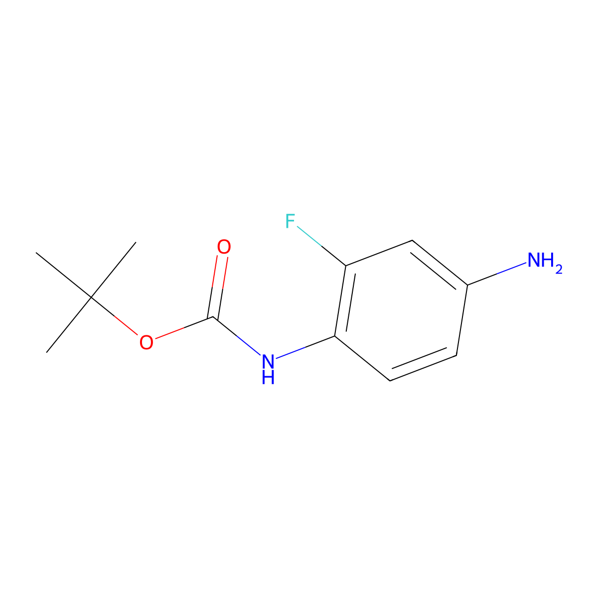 tert-Butyl (4-amino-2-fluorophenyl)carbamate molecular structure, CAS 220913-43-9
