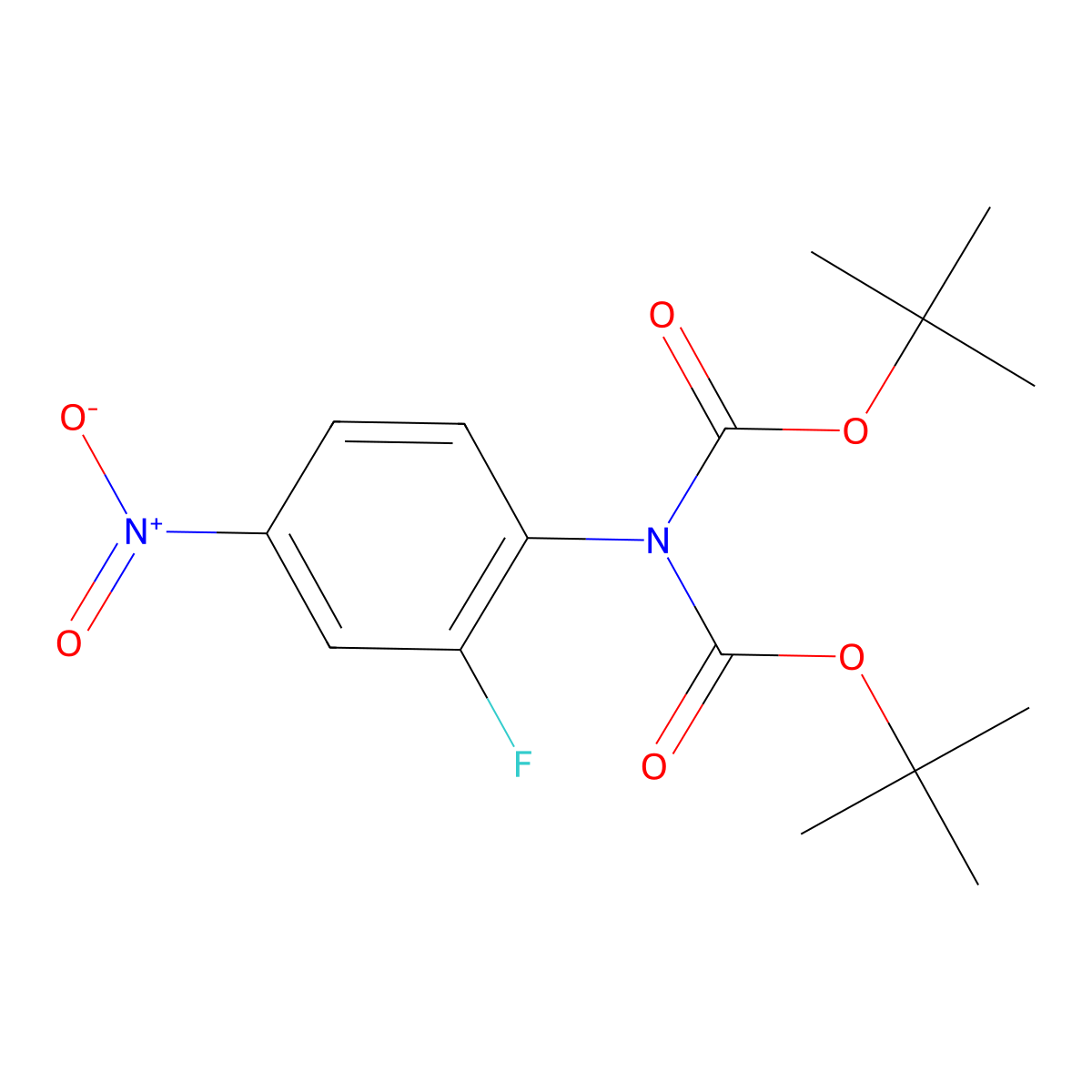tert-Butyl N-[(tert-butoxy)carbonyl]-N-(2-fluoro-4-nitrophenyl)carbamate molecular structure, CAS 220913-53-1