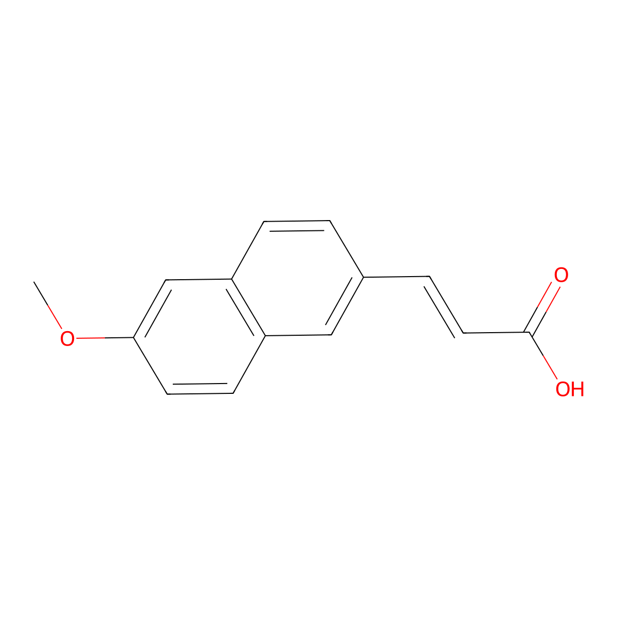 (2E)-3-(6-methoxy-2-naphthyl)acrylic acid molecular structure, CAS 220914-32-9