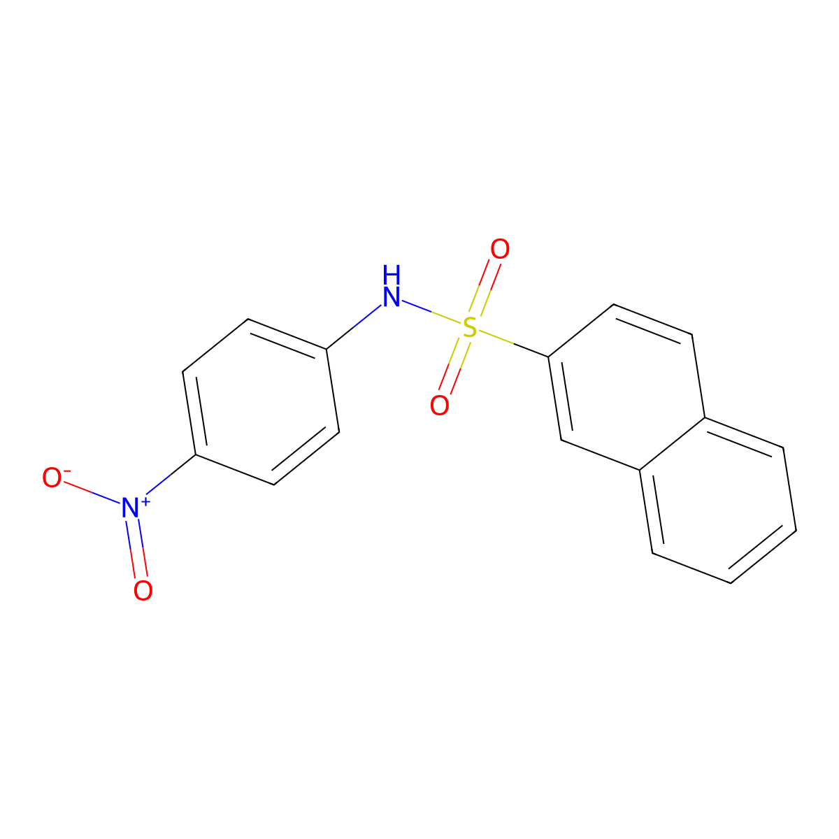 N-(4-nitrophenyl)naphthalene-2-sulfonamide molecular structure, CAS 22092-21-3