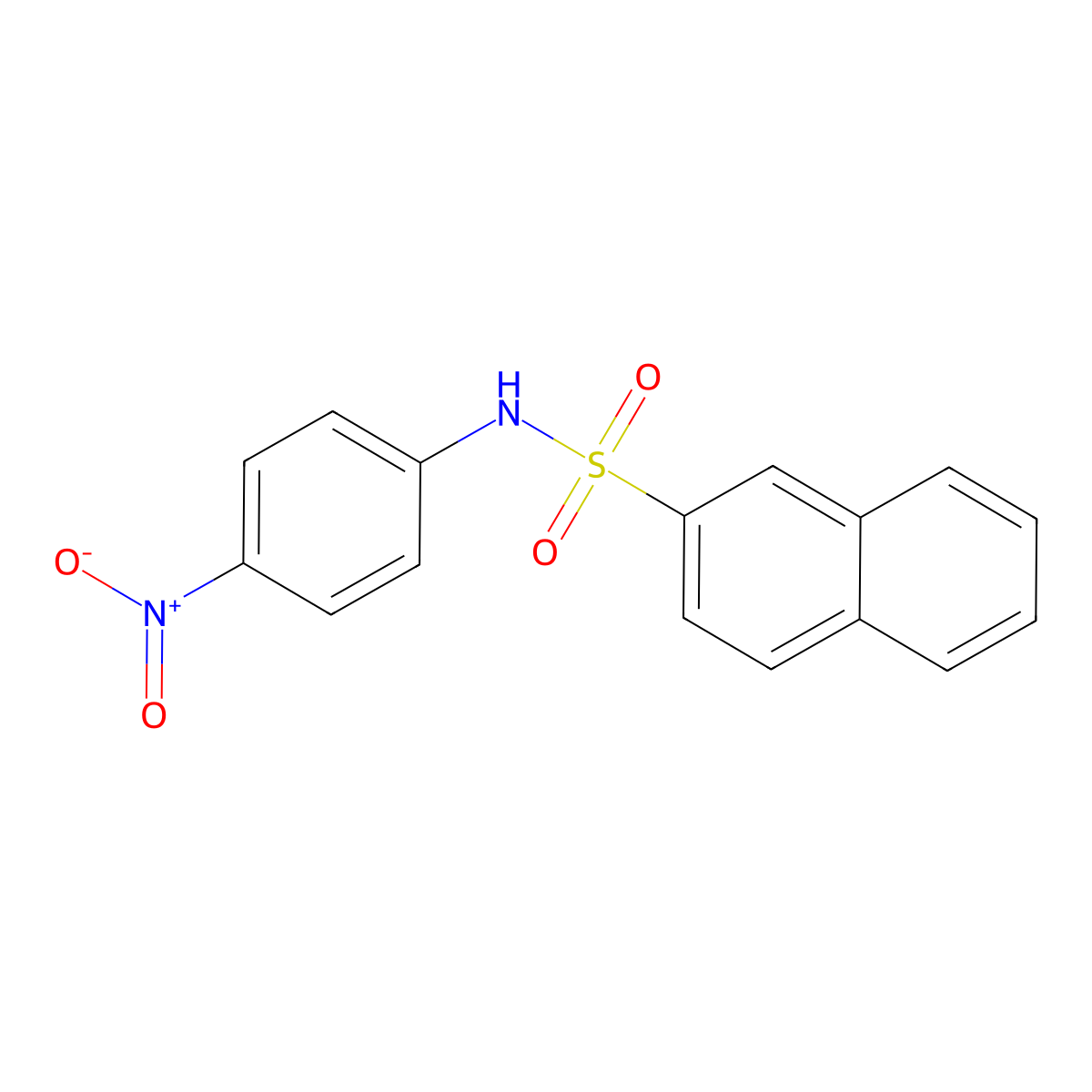 N-(4-nitrophenyl)naphthalene-2-sulfonamide molecular structure, CAS 22092-21-3