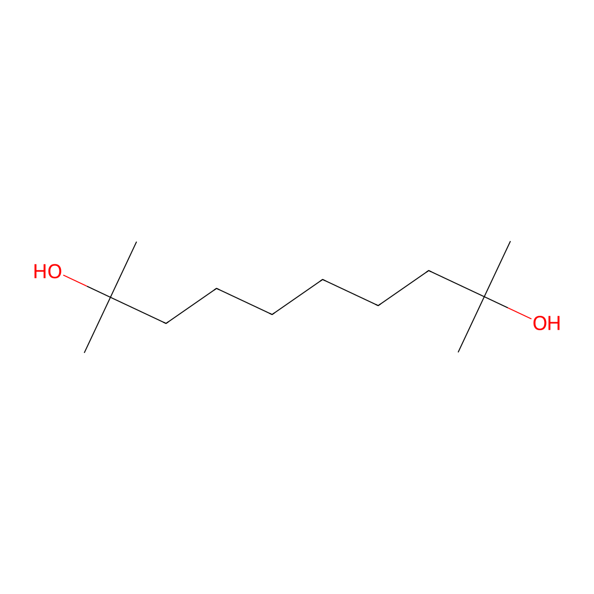 2,9-Dimethyl-2,9-decanediol molecular structure, CAS 22092-57-5