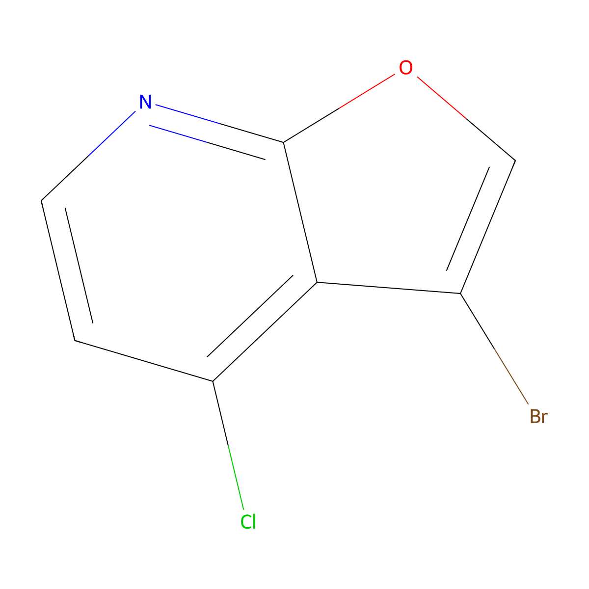 3-Bromo-4-chlorofuro[2,3-b]pyridine molecular structure, CAS 220939-67-3