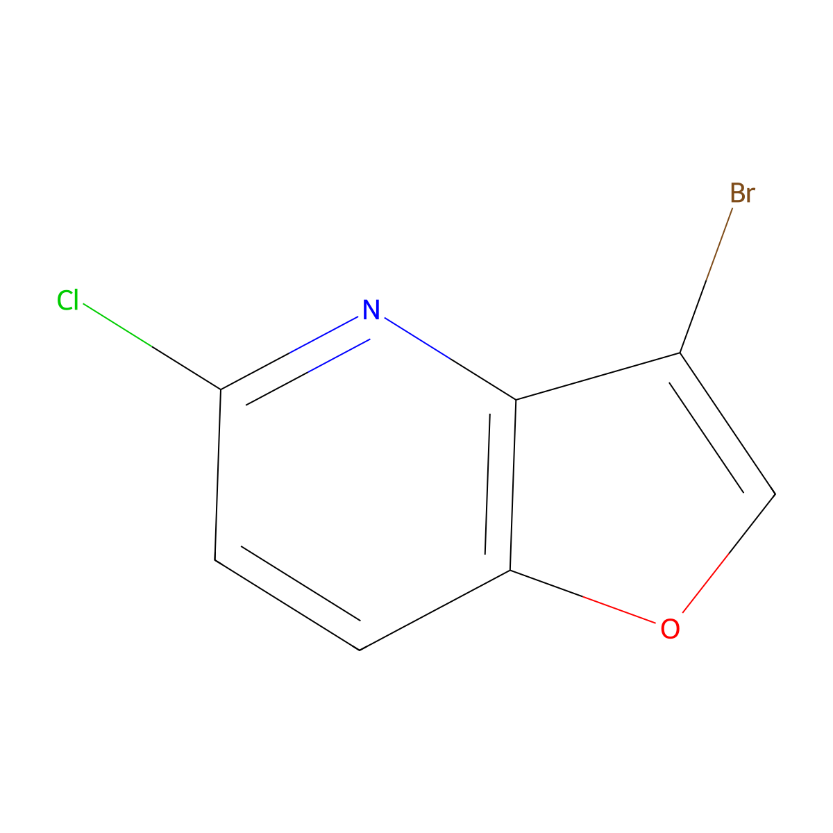 3-Bromo-5-chlorofuro[3,2-b]pyridine molecular structure, CAS 220939-68-4