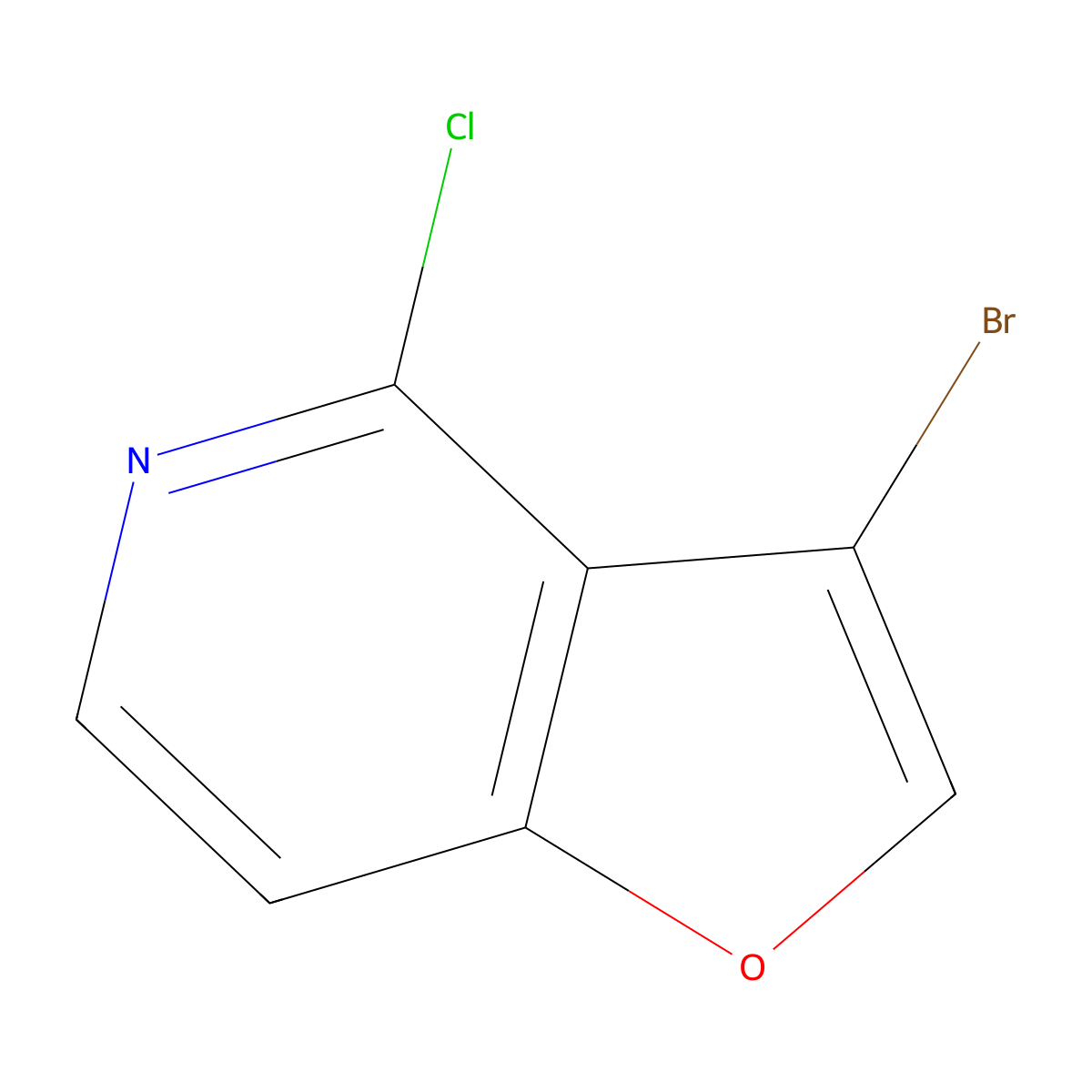 3-Bromo-4-chlorofuro[3,2-c]pyridine molecular structure, CAS 220939-72-0