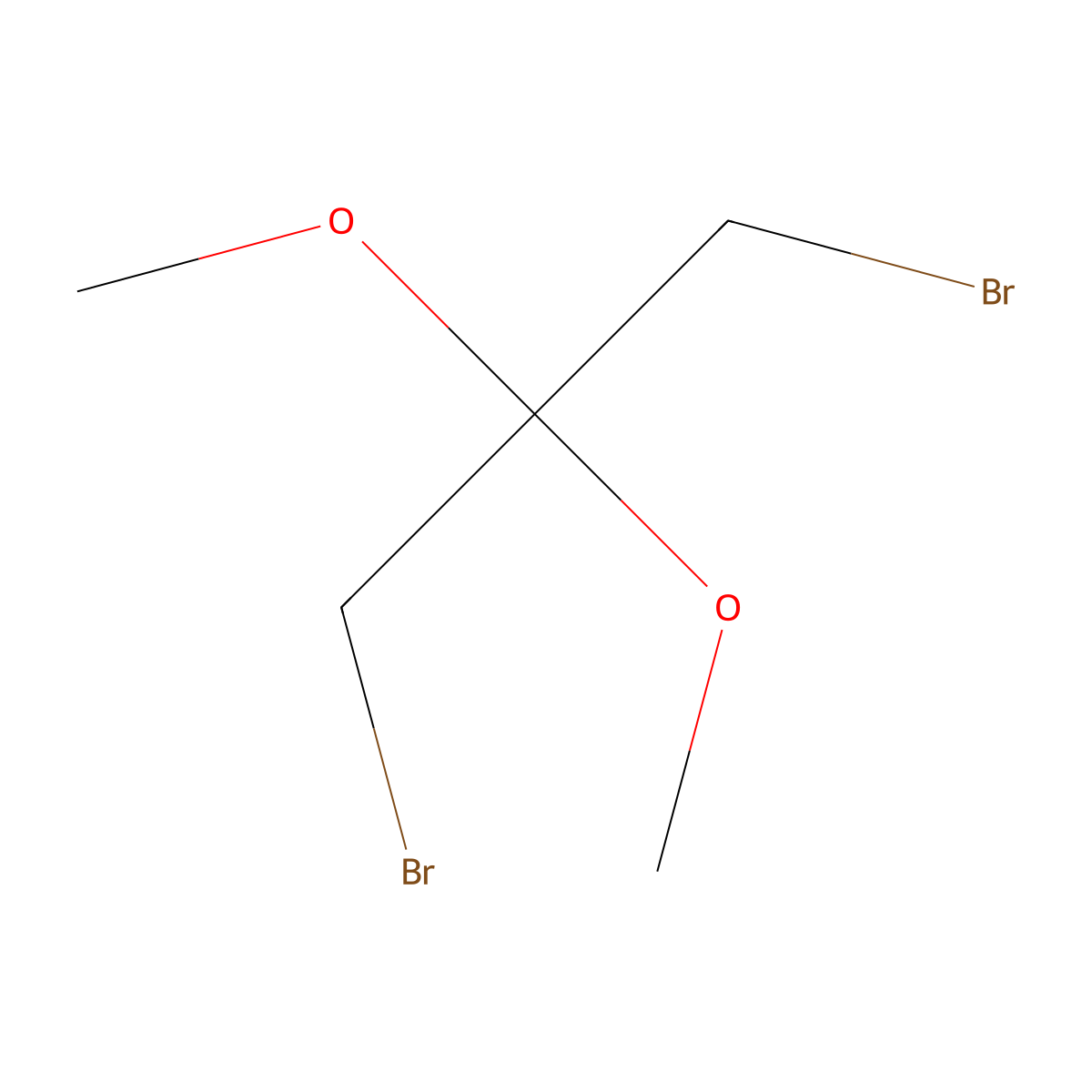 1,3-Dibromo-2,2-dimethoxypropane molecular structure, CAS 22094-18-4