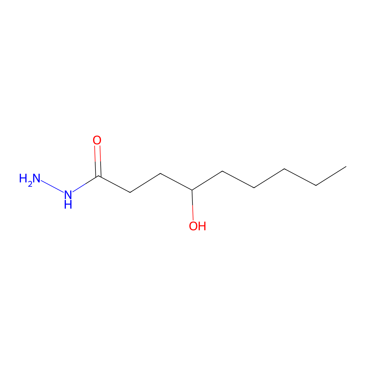 4-Hydroxynonanehydrazide molecular structure, CAS 22094-44-6