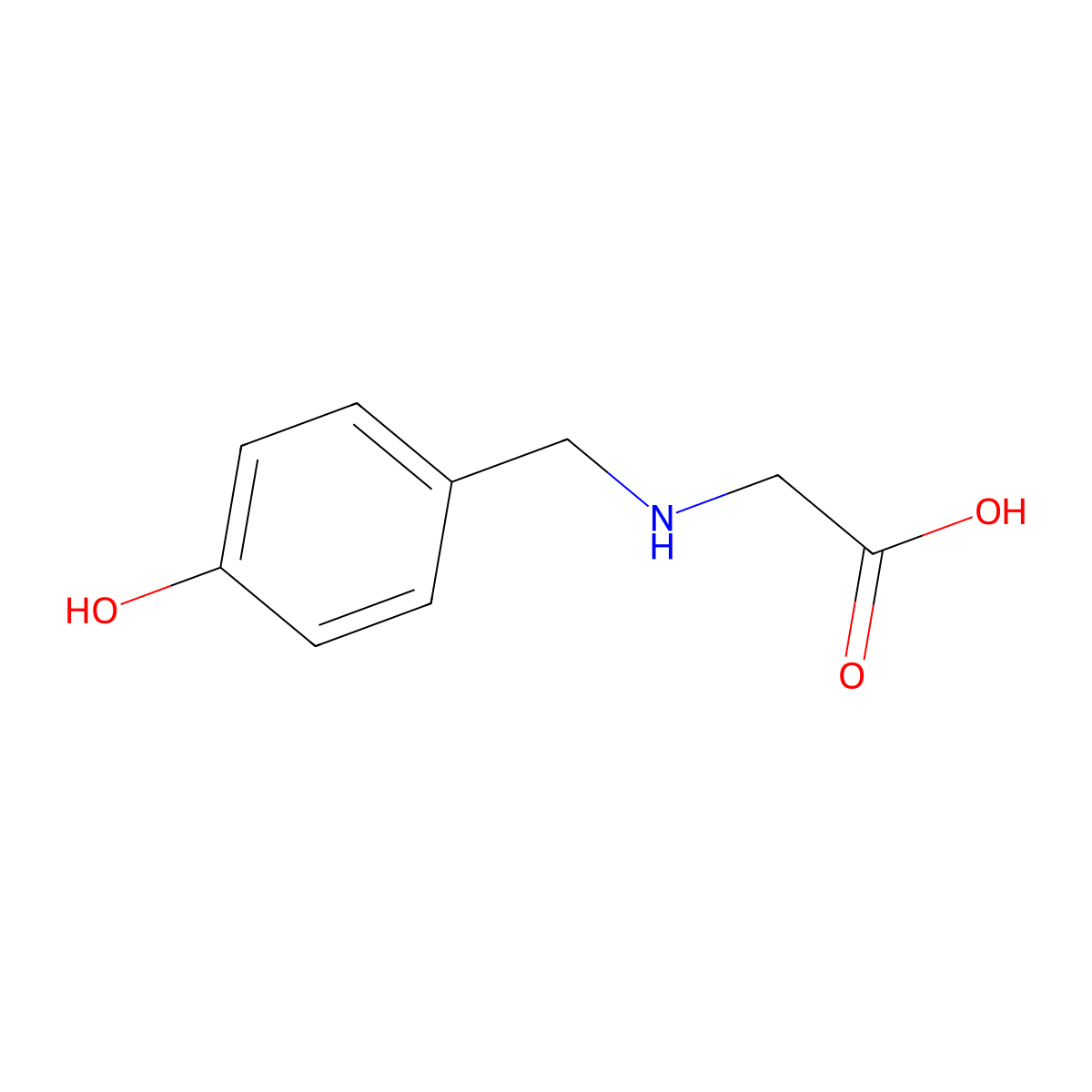 N-[(4-Hydroxyphenyl)methyl]glycine HCl molecular structure, CAS 22094-71-9