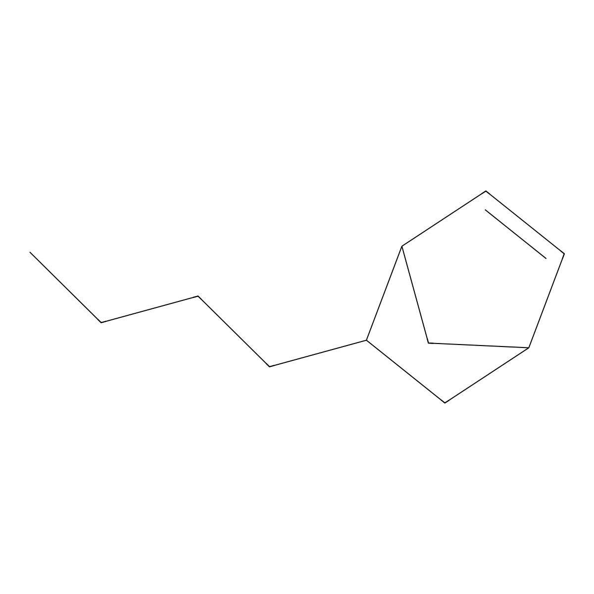 Bicyclo[2.2.1]hept-2-ene, 5-butyl- molecular structure, CAS 22094-81-1