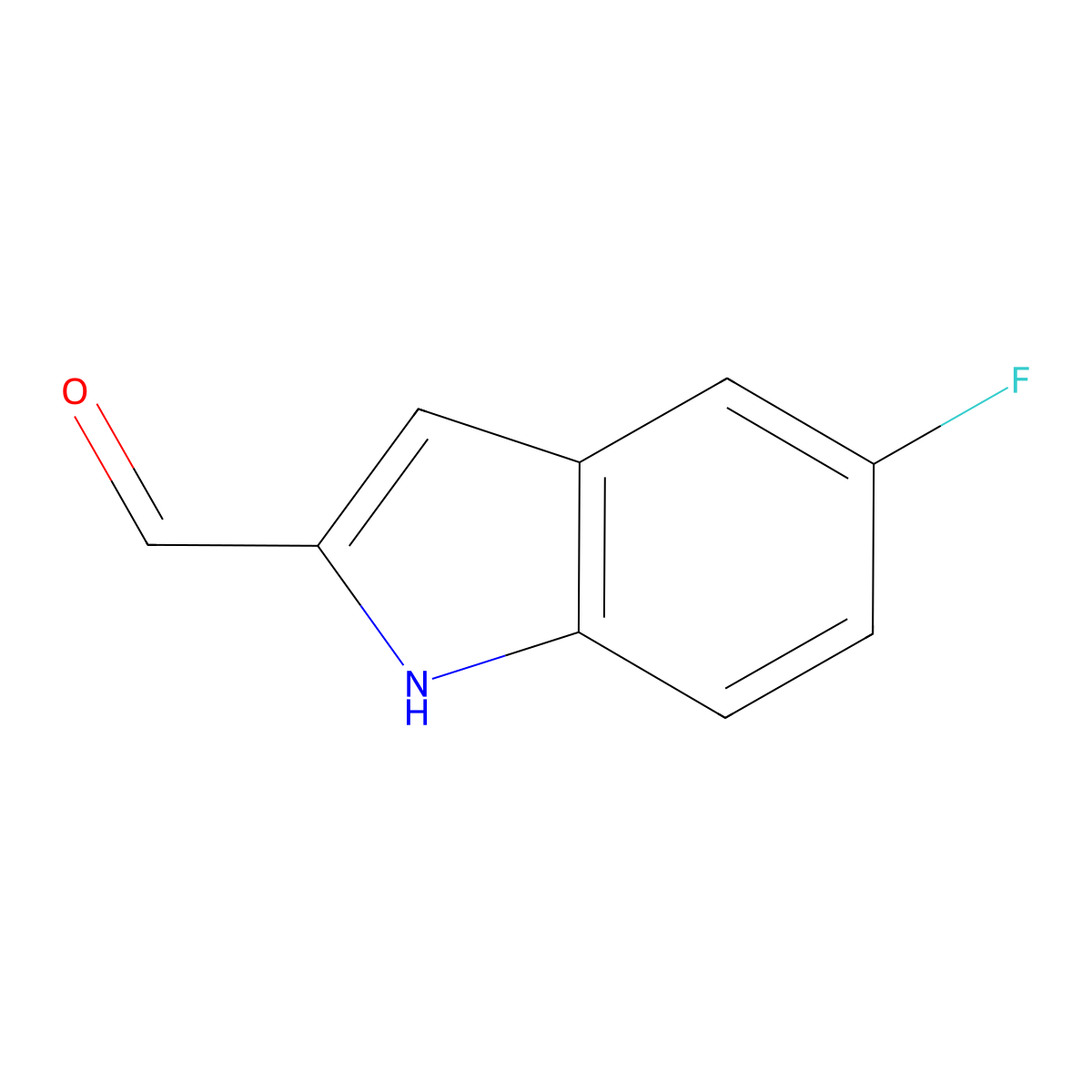 5-Fluoro-1H-indole-2-carbaldehyde molecular structure, CAS 220943-23-7