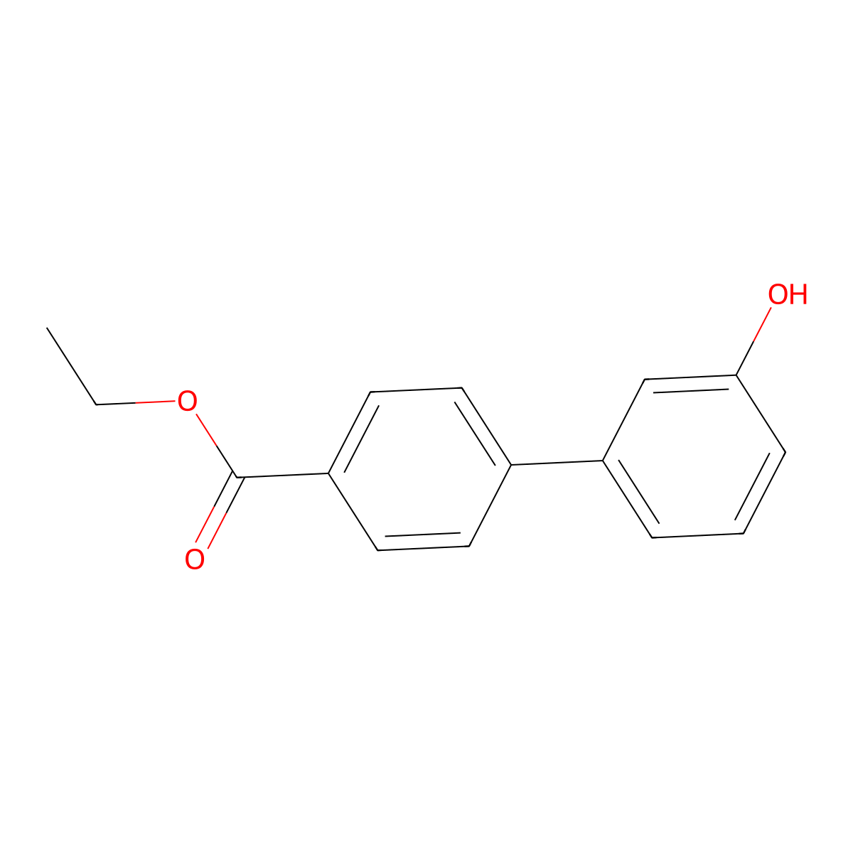 3-(4-Ethoxycarbonylphenyl)phenol molecular structure, CAS 220950-34-5