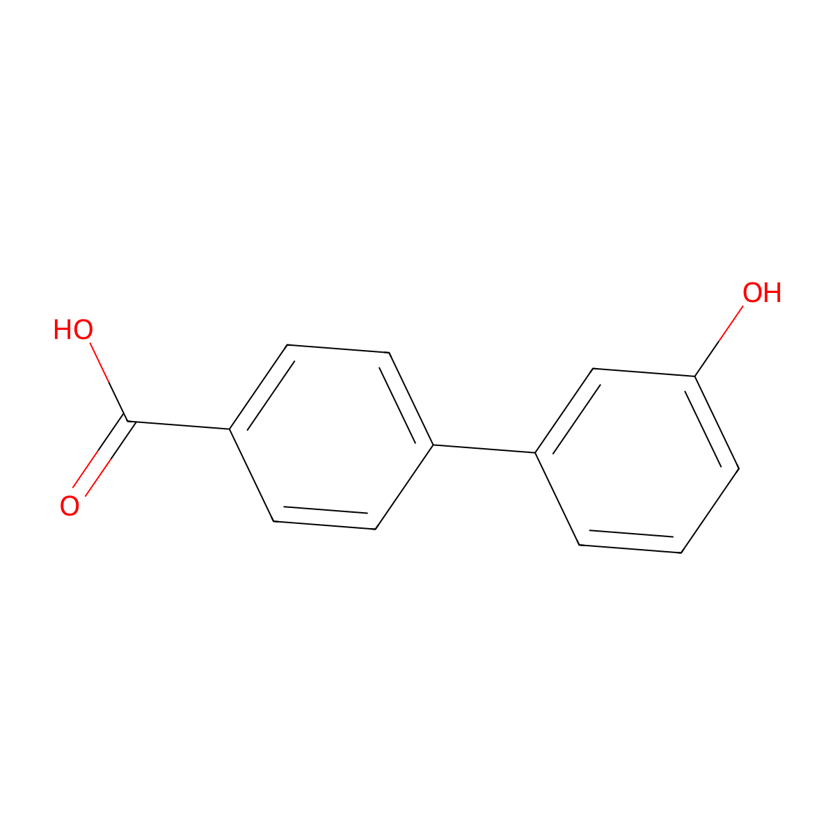 3'-Hydroxybiphenyl-4-carboxylic acid molecular structure, CAS 220950-35-6