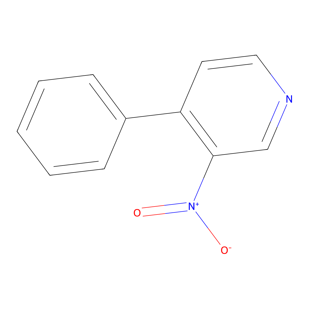 3-Nitro-4-phenylpyridine molecular structure, CAS 220952-00-1