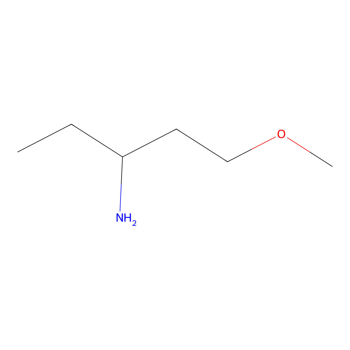 1-Methoxypentan-3-amine molecular structure, CAS 220952-90-9