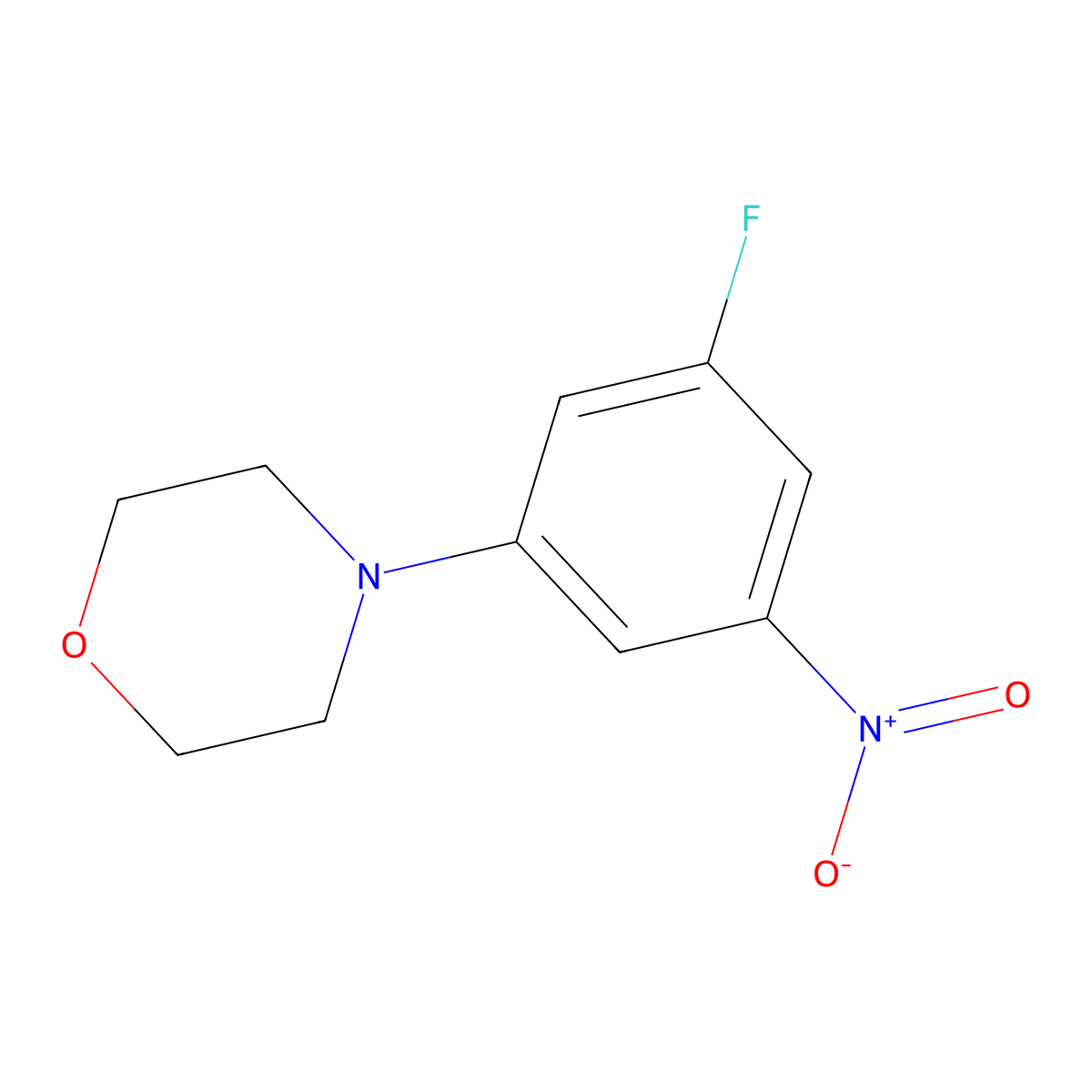 4-(3-Fluoro-5-nitrophenyl)morpholine molecular structure, CAS 220954-15-4