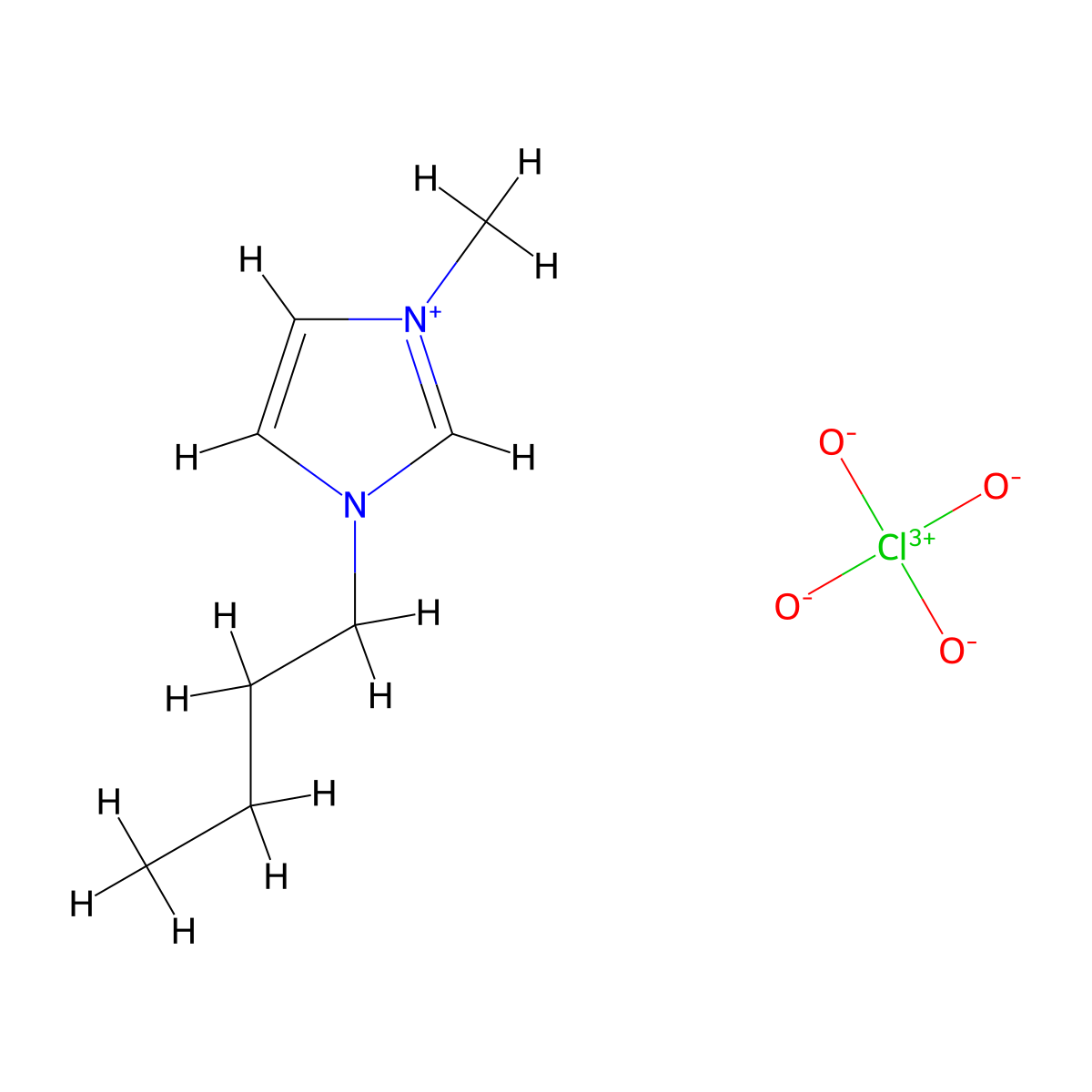 1-Butyl-3-methyl-1H-imidazol-3-ium perchlorate molecular structure, CAS 220956-35-4