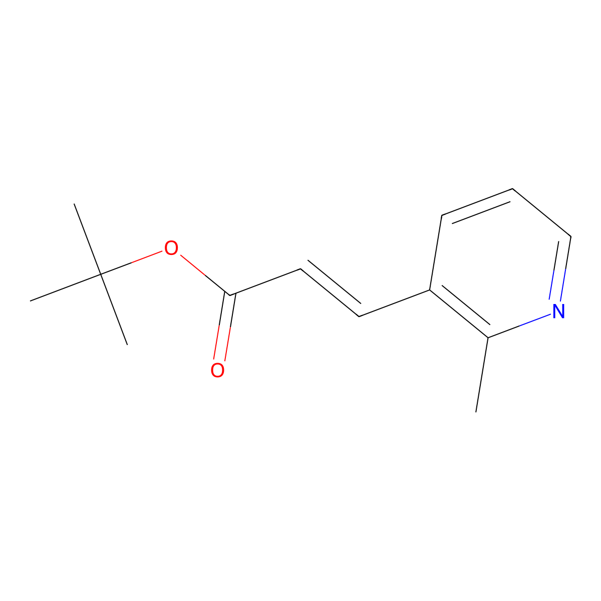 (E)-Tert-butyl3-(2-methylpyridin-3-YL)acrylate molecular structure, CAS 2209561-55-5