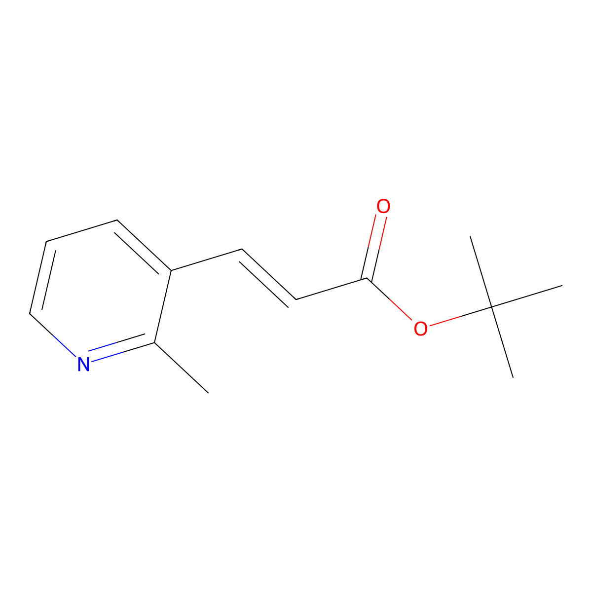 (E)-Tert-butyl3-(2-methylpyridin-3-YL)acrylate molecular structure, CAS 2209561-55-5