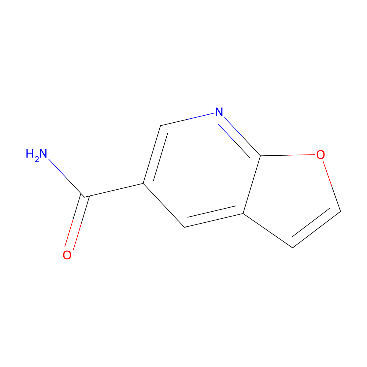Furo[2,3-b]pyridine-5-carboxamide molecular structure, CAS 220957-44-8