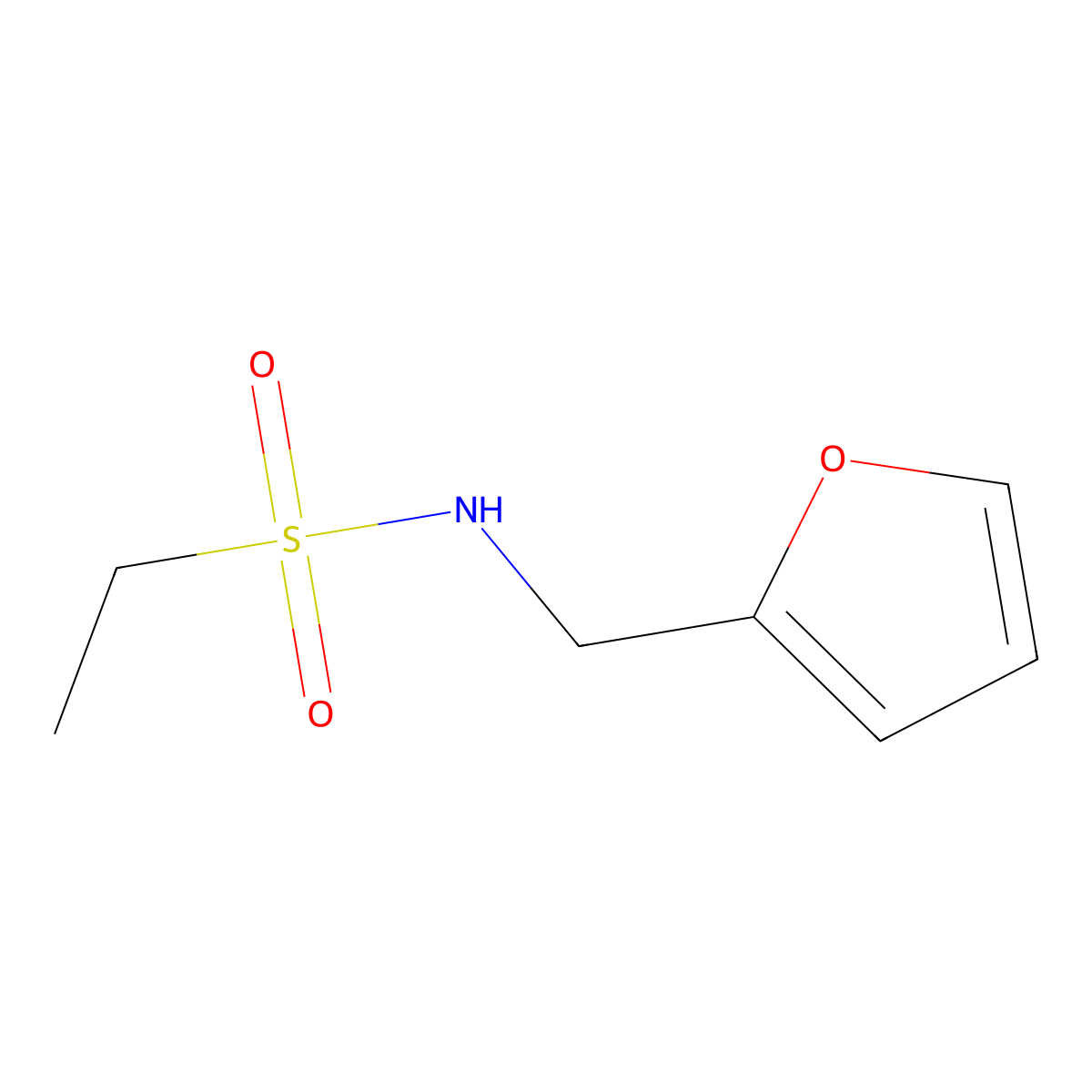 N-(furan-2-ylmethyl)ethanesulfonamide molecular structure, CAS 220965-68-4